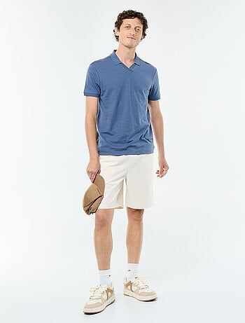 Polo uni pour homme à manches courtes