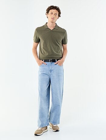 Polo uni pour homme à manches courtes