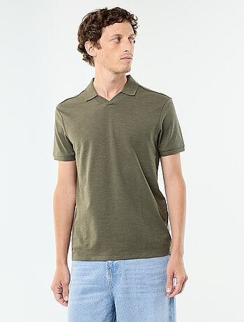 Polo uni pour homme à manches courtes