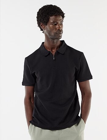 Polo uni pour homme à col polo