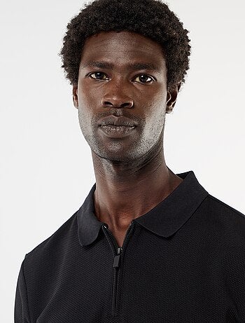 Polo uni pour homme à col polo