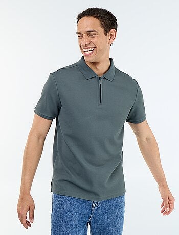 Polo uni pour homme à col polo
