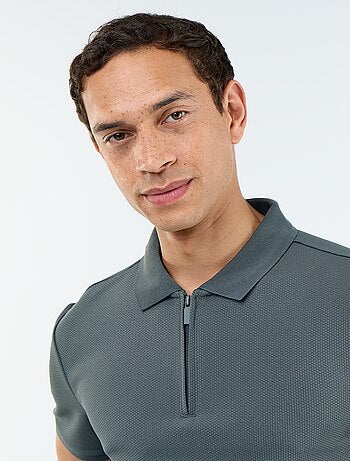 Polo uni pour homme à col polo