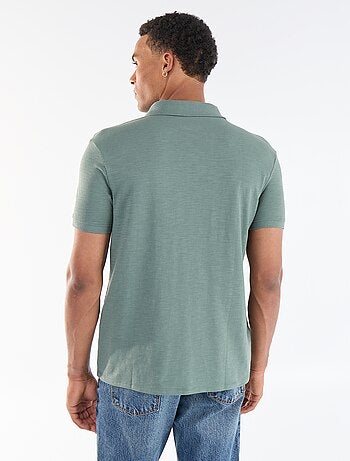 Polo uni pour homme à manches courtes