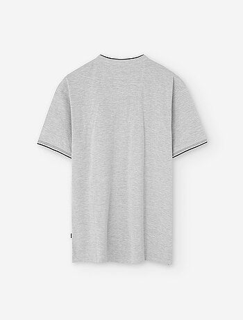 Polo Uni avec Col Mao et Poche