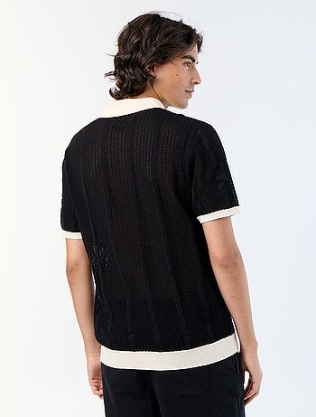 Polo uni en coton pour homme