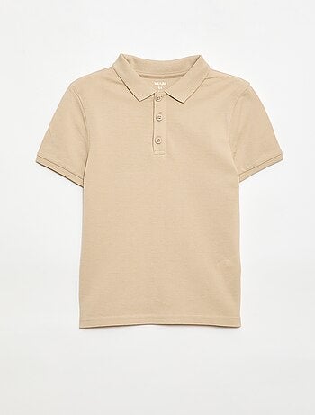 Polo uni en maille piquée
