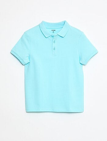 Polo uni en maille piquée