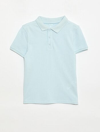 Polo uni en maille piquée