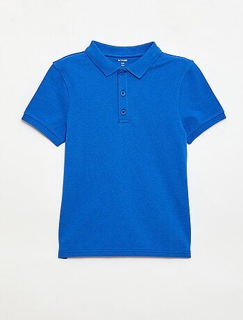 Polo uni en maille piquée