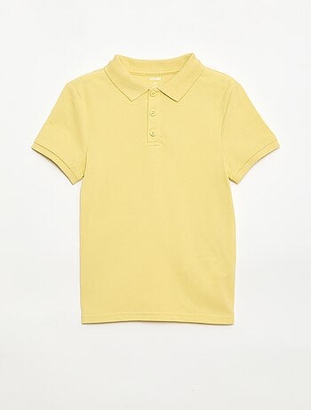Polo uni en maille piquée