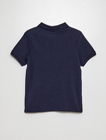 Polo uni en maille piquée