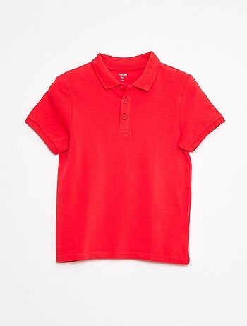 Polo uni en maille piquée