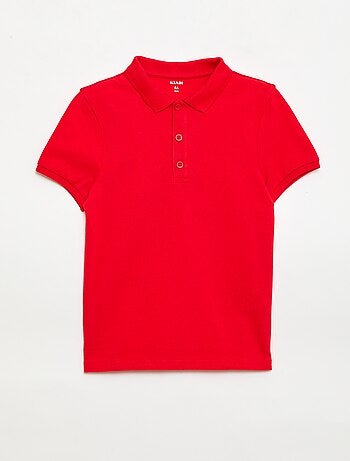 Polo uni en maille piquée