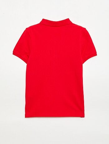 Polo uni en maille piquée