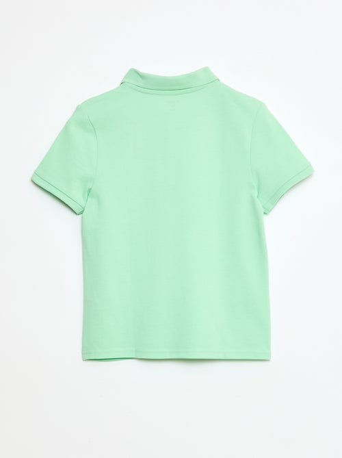 Polo uni en maille piquée - Kiabi