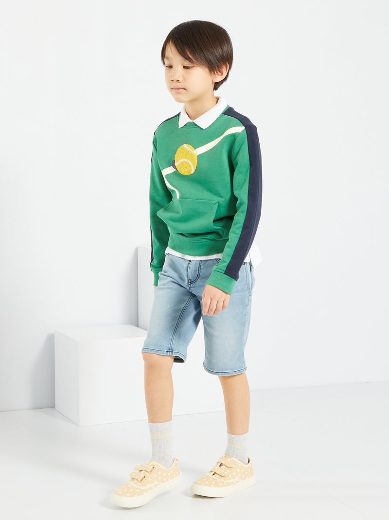 Polo uni en piqué de coton blanc - Kiabi