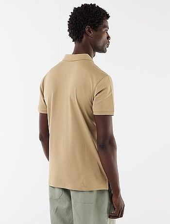 Polo uni pour homme à col polo