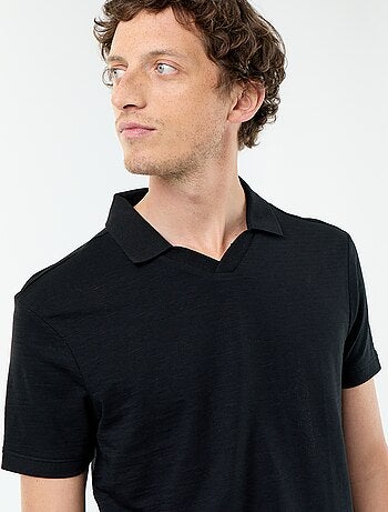 Polo uni pour homme à manches courtes