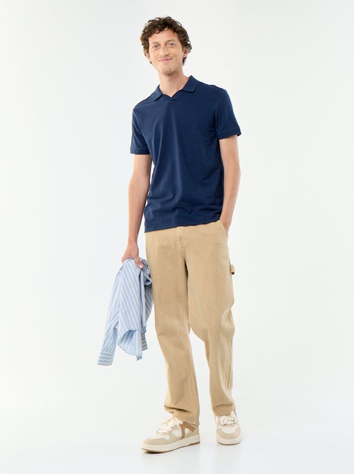Polo uni homme à manches courtes - Kiabi