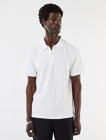 Polo uni pour homme à col polo