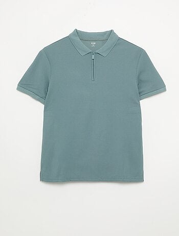 Polo uni pour homme à col polo
