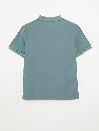 Polo uni pour homme à col polo
