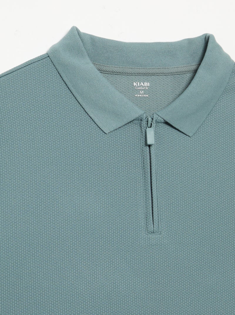 Polo uni pour homme à manches courtes Bleu - Kiabi