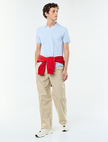 Polo uni pour homme à manches courtes