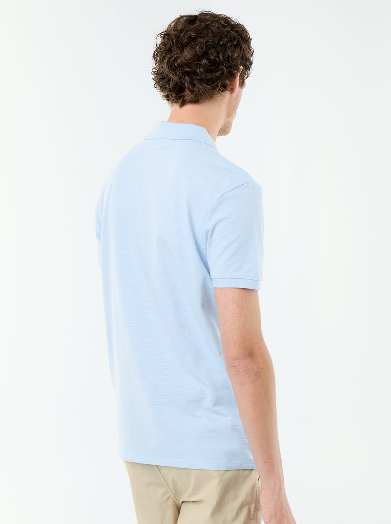 Polo uni pour homme à manches courtes Bleu - Kiabi