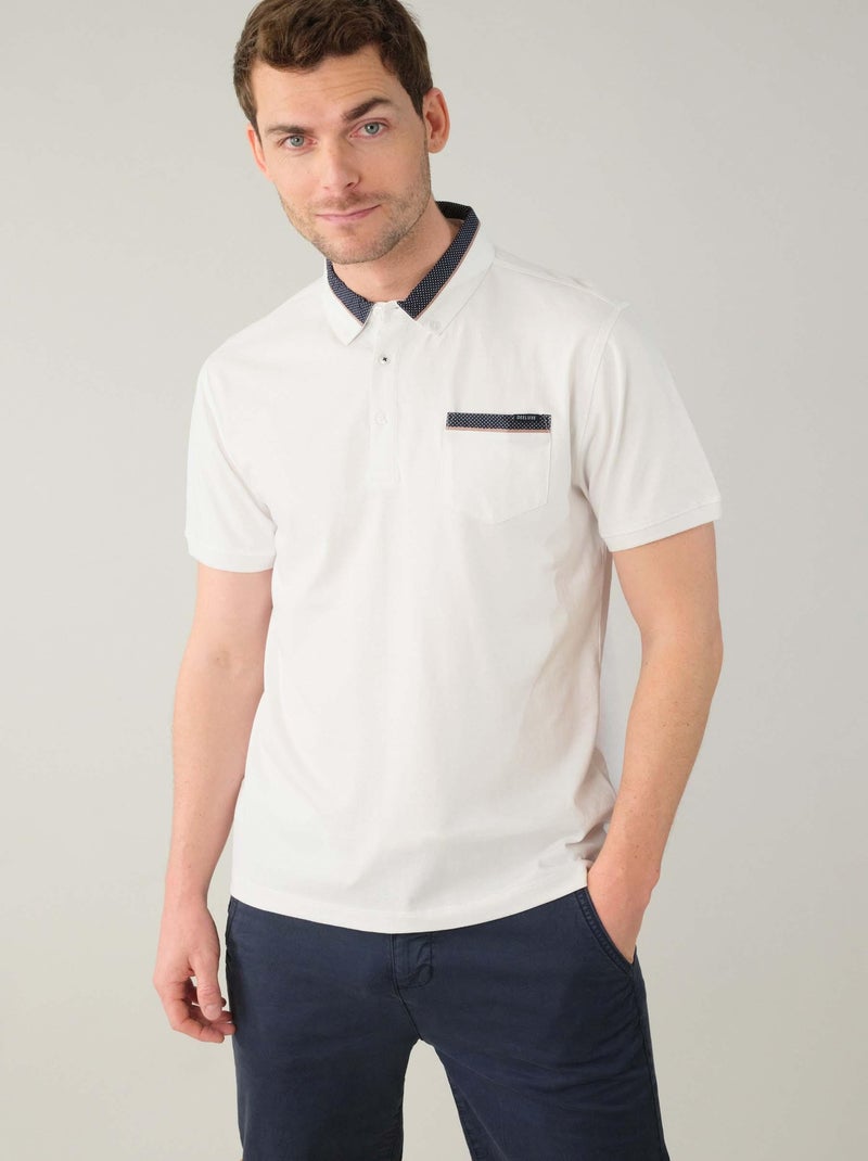 Polo uni pour homme 'Deeluxe' Blanc - Kiabi