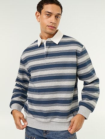 Polo uni style rugby manches longues