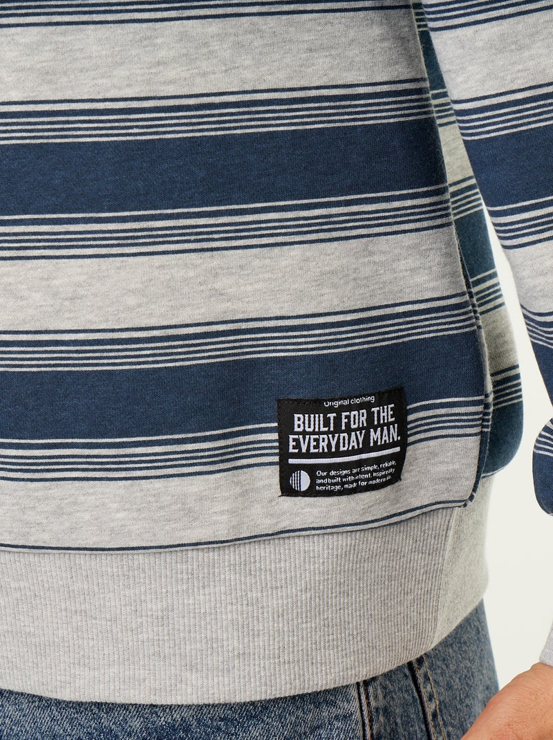 Polo uni style rugby manches longues Bleu - Kiabi