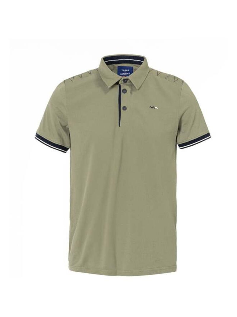 Polo vert sauge Homme Vert - Kiabi