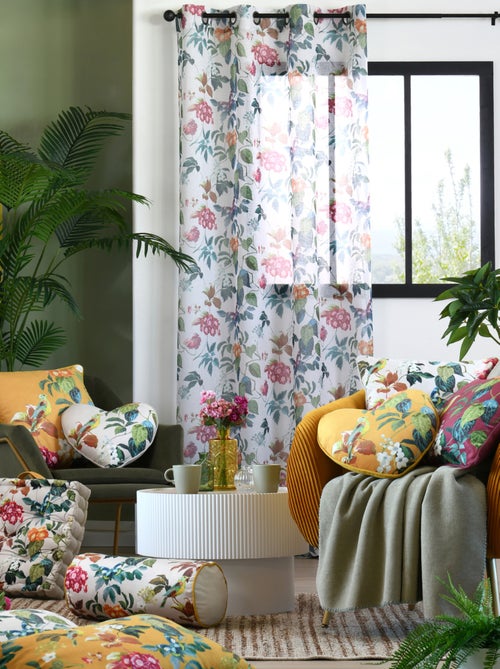 Polochon décoratif motif feuillage et oiseau - Kiabi Polochon décoratif motif feuillage et oiseau - Kiabi