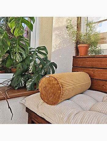 Polochon en velours côtelé pour matelas de sol