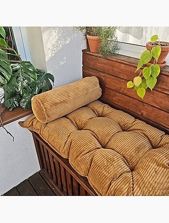 Polochon en velours côtelé pour matelas de sol