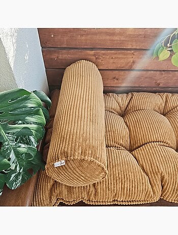 Polochon en velours côtelé pour matelas de sol