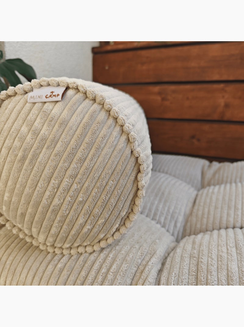Polochon en velours côtelé pour matelas de sol Sable - Kiabi