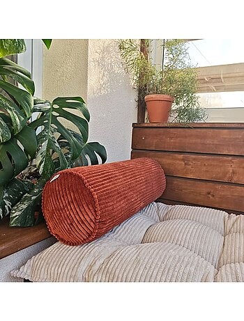 Polochon en velours côtelé pour matelas de sol