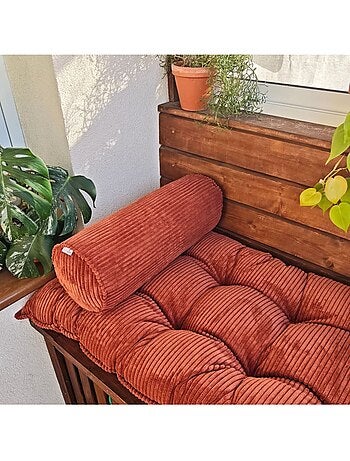 Polochon en velours côtelé pour matelas de sol