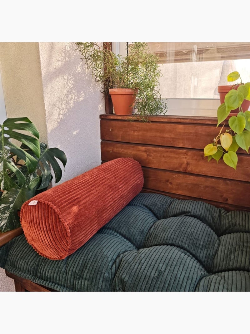 Polochon en velours côtelé pour matelas de sol Terracotta - Kiabi