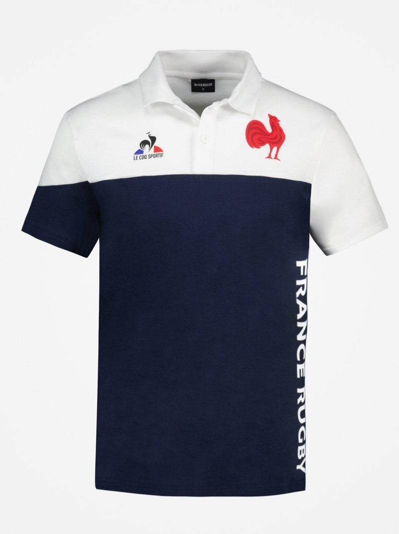 Polos 'Le Coq Sportif' 'Ffr Fanwear Polo Ss N°1 M' Bleu - Kiabi
