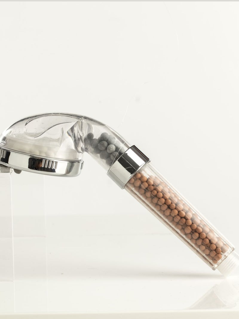 Pommeau de douche filtrant aux billes d'argile Argent - Kiabi