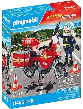 Pompier et moto - Action Hereos
