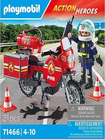 Pompier et moto - Action Hereos