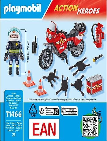 Pompier et moto - Action Hereos