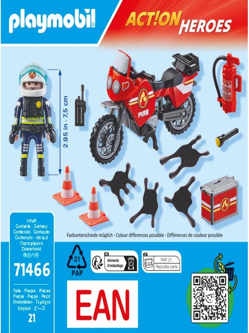 Pompier et moto - Action Hereos - Kiabi
