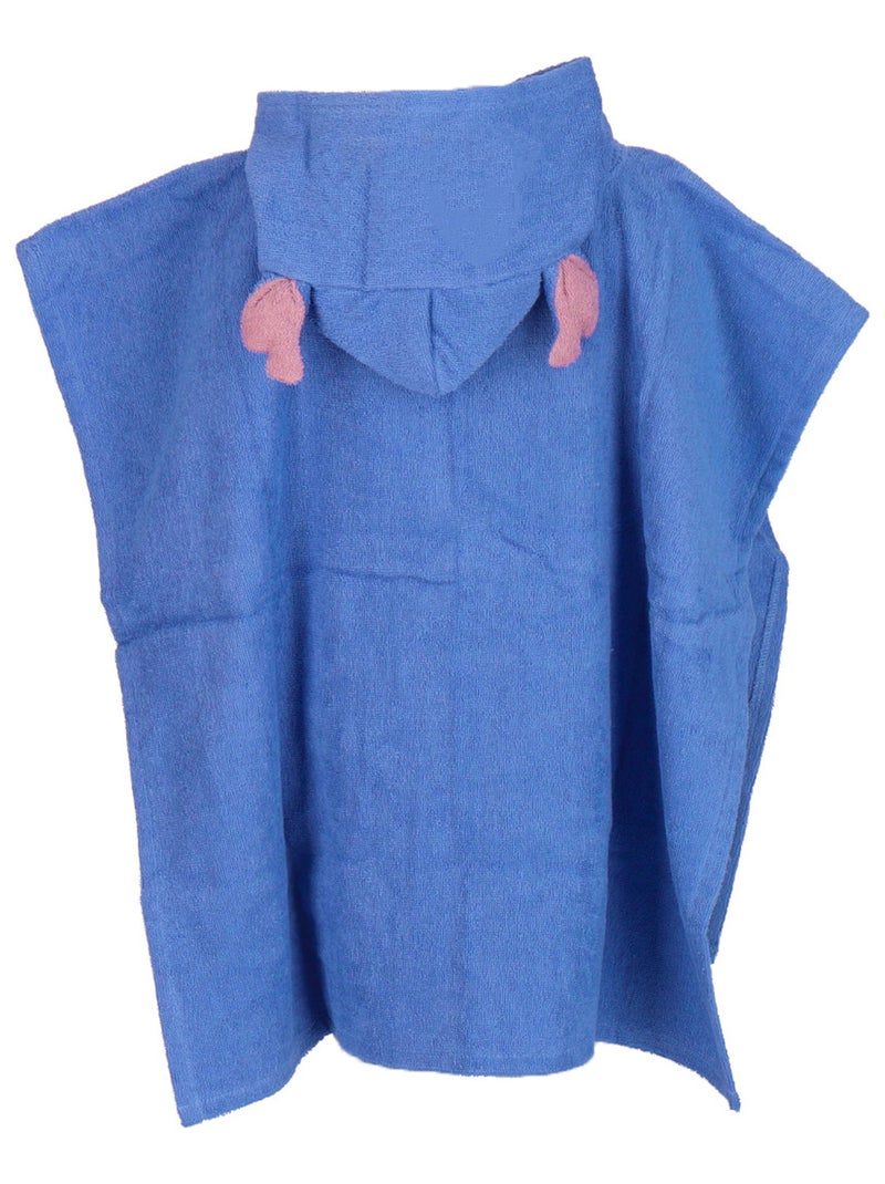 Poncho à capuche Disney Stitch - 100% Coton matière serviette - Bleu Bleu - Kiabi
