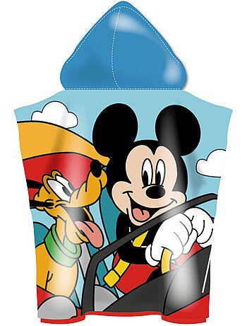 Poncho à capuche en microfibre Mickey & Pluto 50 x 50 cm